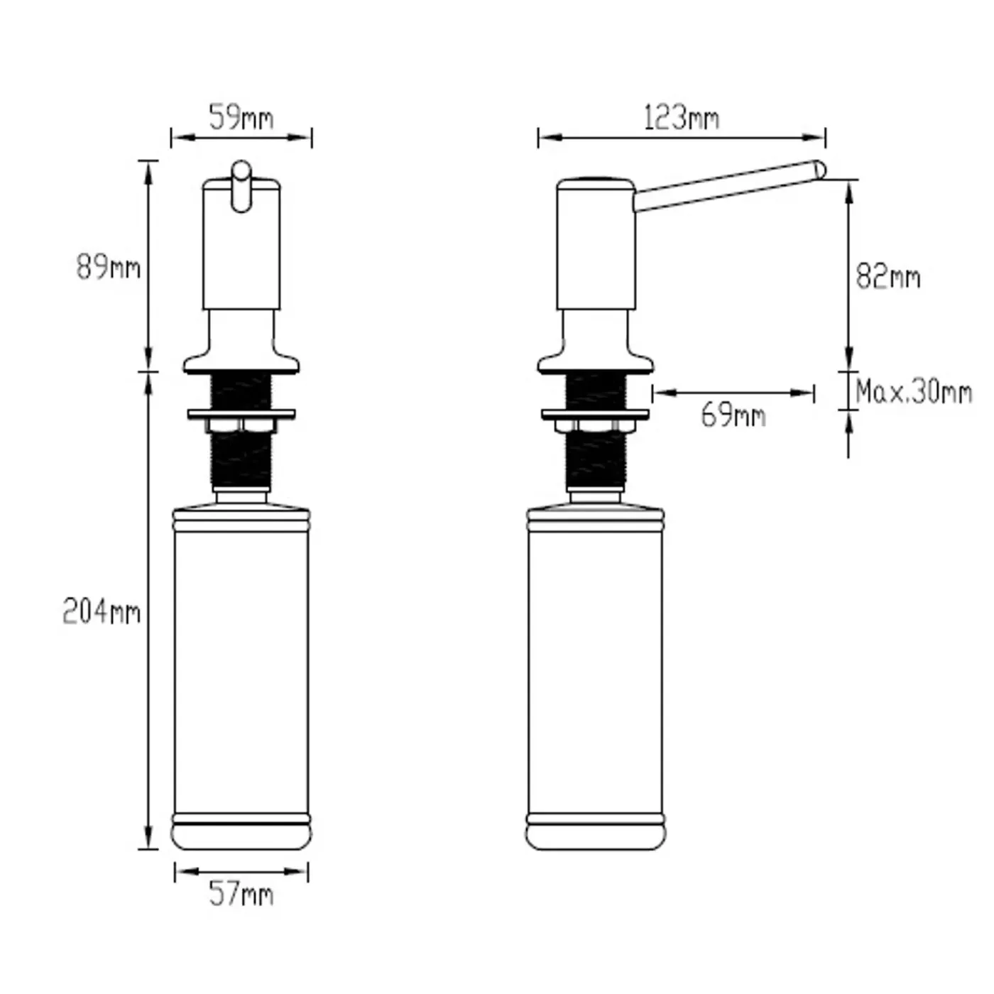 AquaVive – Praxis Eigen Merk AquaVive zeepdispenser chroom