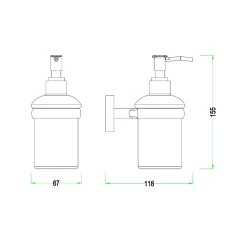 AquaVive zeepdispenser glas en chroom