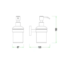 AquaVive – Praxis Eigen Merk AquaVive zeepdispenser glas en satijn