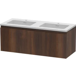 Aquazuro Dubbele Wastafel Napoli - Minerale composiet - Rechthoekig - Mat Wit - 120cm