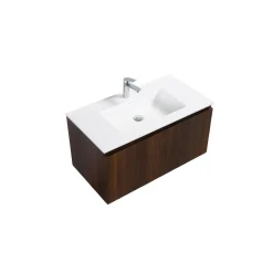 Aquazuro Enkele Wastafel Napoli - Keramiek - Rechthoekig - Mat Wit - 60cm