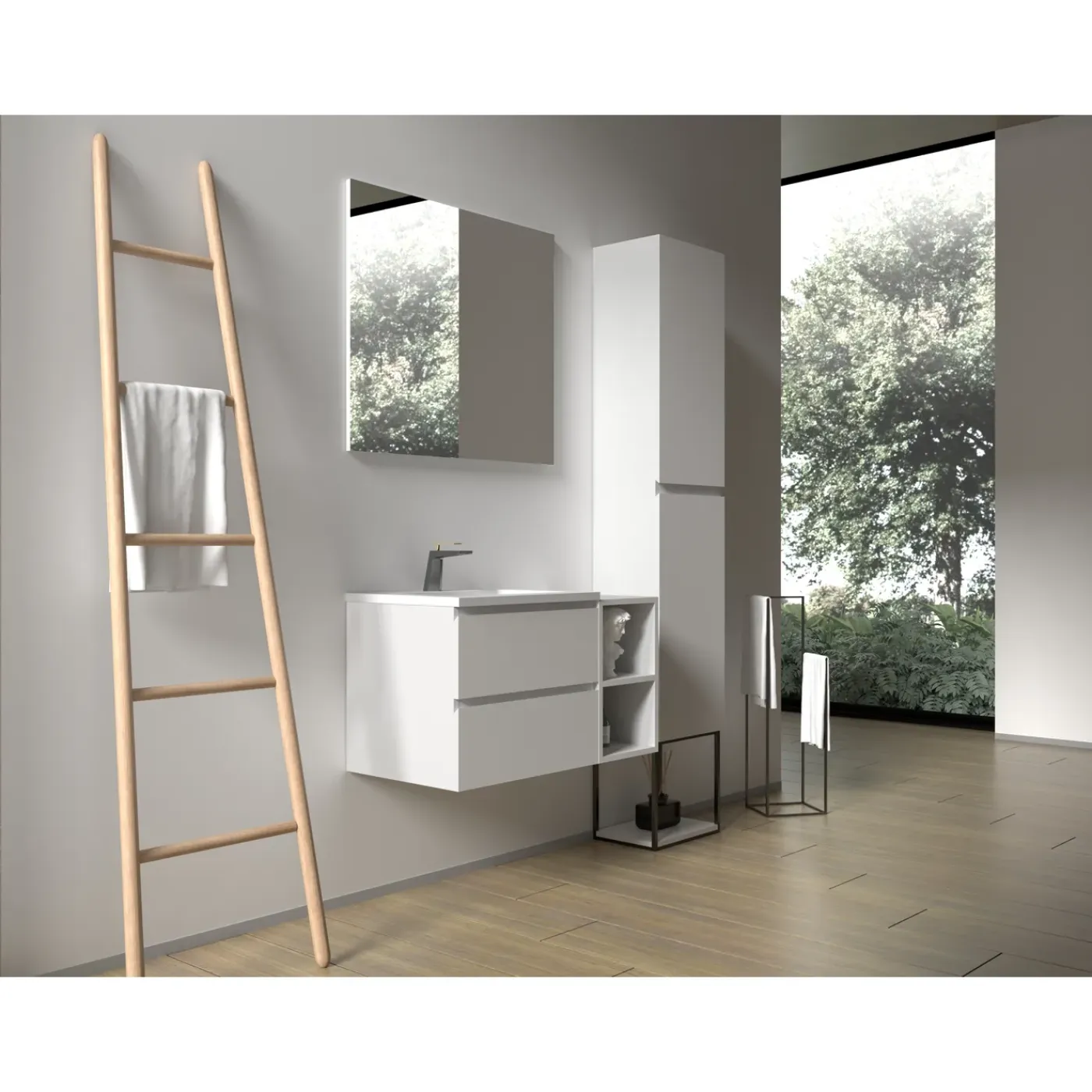 AquaVive – Praxis Eigen Merk Aquazuro Enkele Wastafel Napoli - Rechthoekig - Glanzend - Wit - 50cm