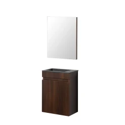 Aquazuro fonteinmeubelset Napoli notelaar geribbeld 40cm