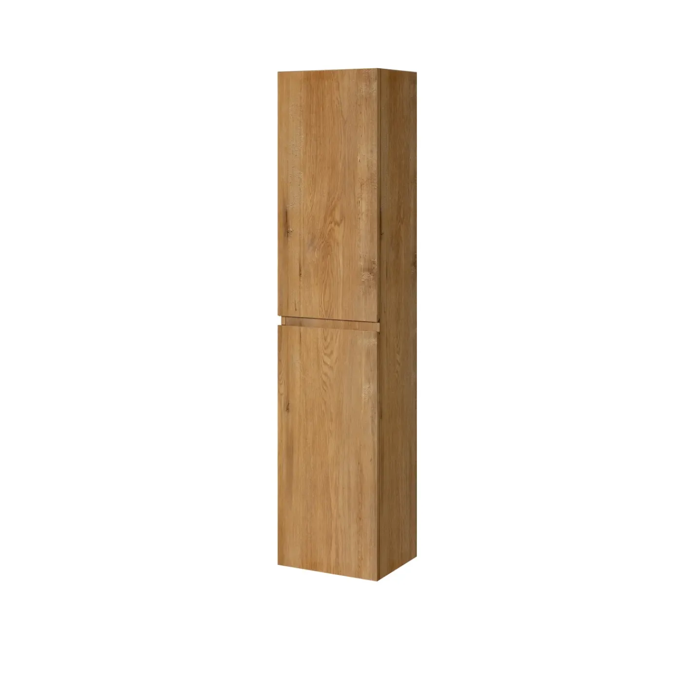 Aquazuro Hoge Badkamerkast Napoli 40cm - Natuur Eik Houtlook - Met 2 Deuren - 40x176x30cm
