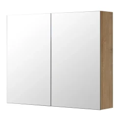 AquaVive – Praxis Eigen Merk Aquazuro spiegelkast Napoli 90cm naturel eiken