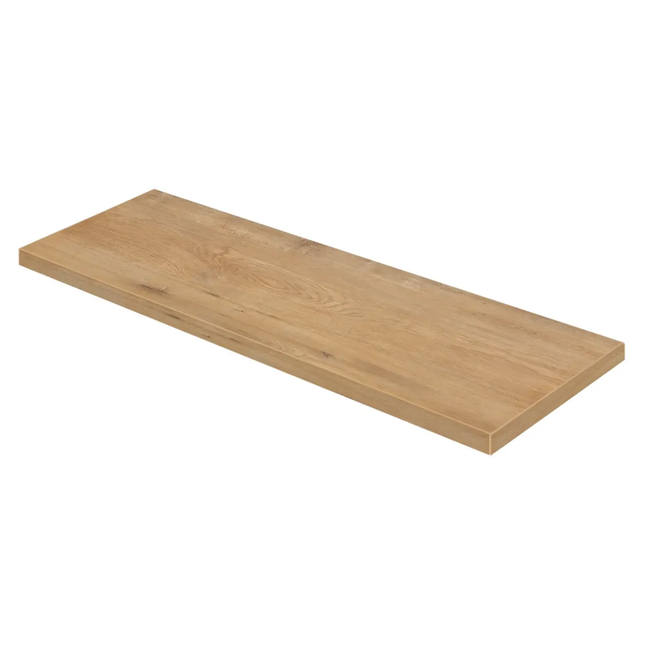 Aquazuro Wastafelblad Napoli - Hout - Melamine - Natuur Eik - 180x48cm