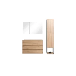 AquaVive – Praxis Eigen Merk Aquazuro Wastafelblad Napoli - Hout - Melamine - Scandinavische Eik - 120x48cm