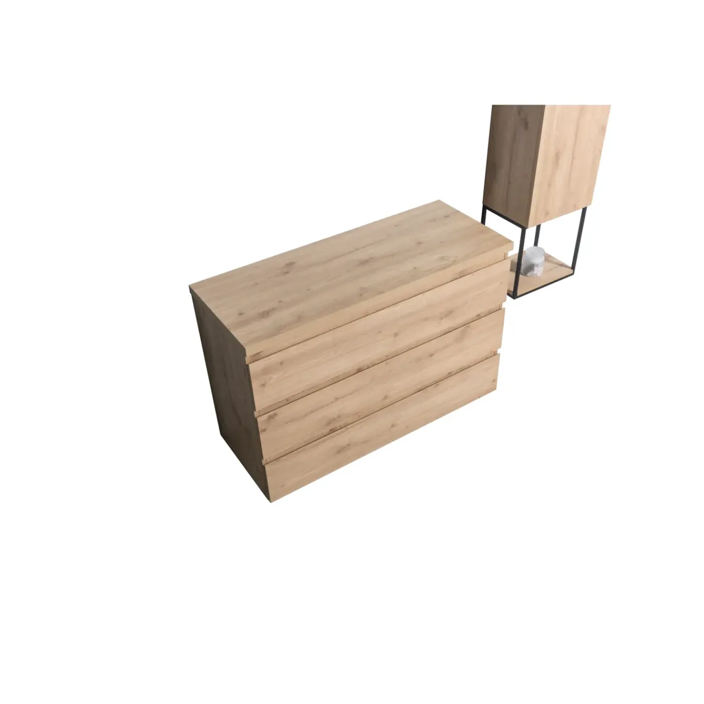AquaVive – Praxis Eigen Merk Aquazuro Wastafelblad Napoli - Hout - Melamine - Scandinavische Eik - 120x48cm