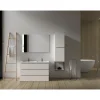 Aquazuro Wastafelonderkast Napoli 119cm - Hoogglans Wit - Met 3 Lades - 119,4x75x47,5cm