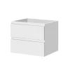 Aquazuro Wastafelonderkast Napoli 59cm - Hoogglans Wit - Met 2 Lades - 59,4x50x47,5cm