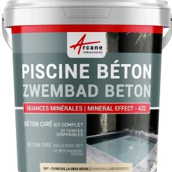 ARCANE INDUSTRIES - Betonlook Zwembad Kit Eendblauwgrijs - 8 M²