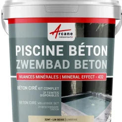 ARCANE INDUSTRIES - Betonlook Zwembad Kit Linbeige - 32 M²