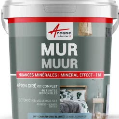Arcane Industries - Gepolijst Beton Muren Kit - 2 M² Eendblauwgrijs