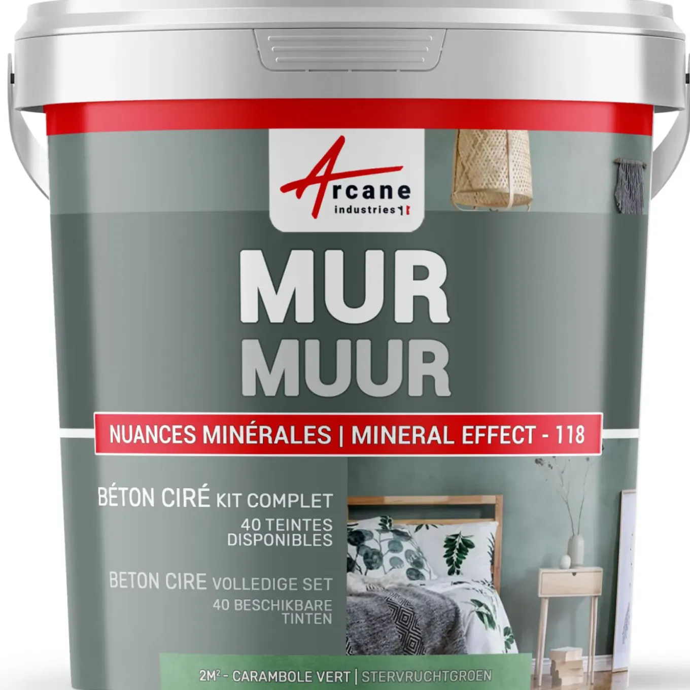 Arcane Industries - Gepolijst Beton Muren Kit - 10 M² Chayotegroen