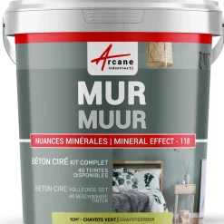 Arcane Industries - Gepolijst Beton Muren Kit - 10 M² Chayotegroen