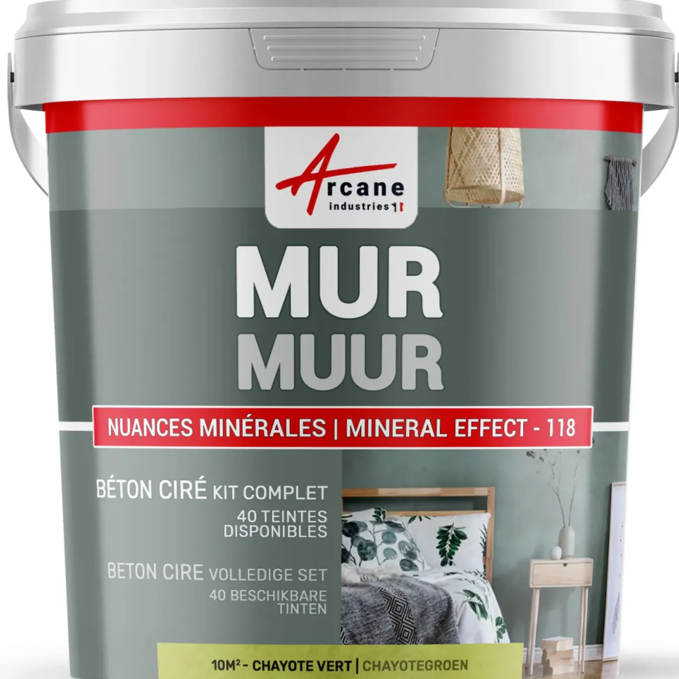 Arcane Industries - Gepolijst Beton Muren Kit - 10 M² Chayotegroen