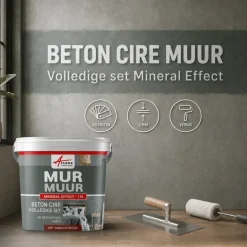 Arcane Industries - Gepolijst Beton Muren Kit - 5 M² Gazellerozegrijs