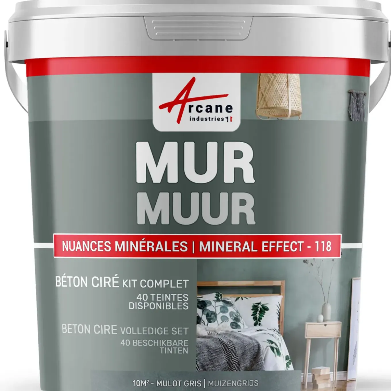 Arcane Industries - Gepolijst Beton Muren Kit - 10 M² Muizengrijs