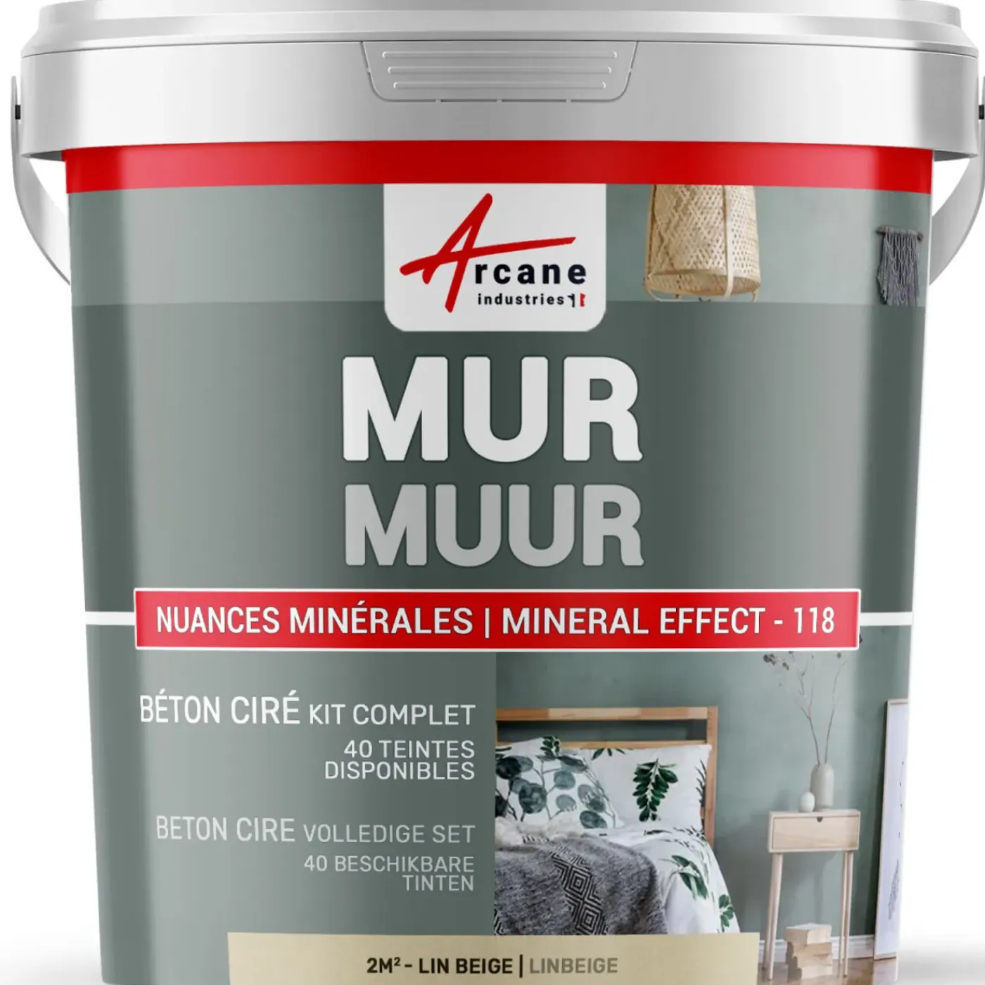 ARCANE INDUSTRIES - Gepolijst Beton Muren Kit - 2 M² Linbeige