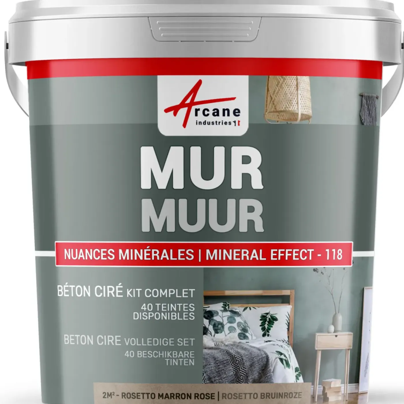 ARCANE INDUSTRIES - Gepolijst Beton Muren Kit - 2 M² Rosetto Bruinroze