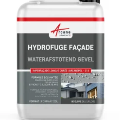 Arcane Industries - Hydrofuge Op Oplosmiddelbasis Voor Muur & Gevel - 20 L Tot 100 M²
