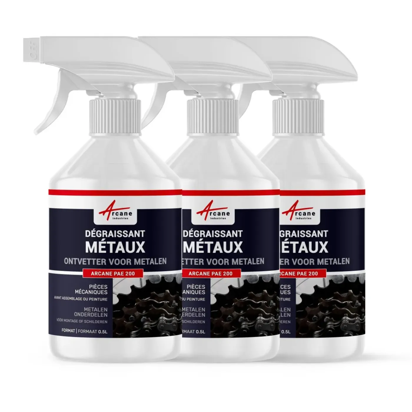 ARCANE INDUSTRIES - Reiniger Ontvetter Voor Alle Metalen - 1,5 L 3 X 0,5 L