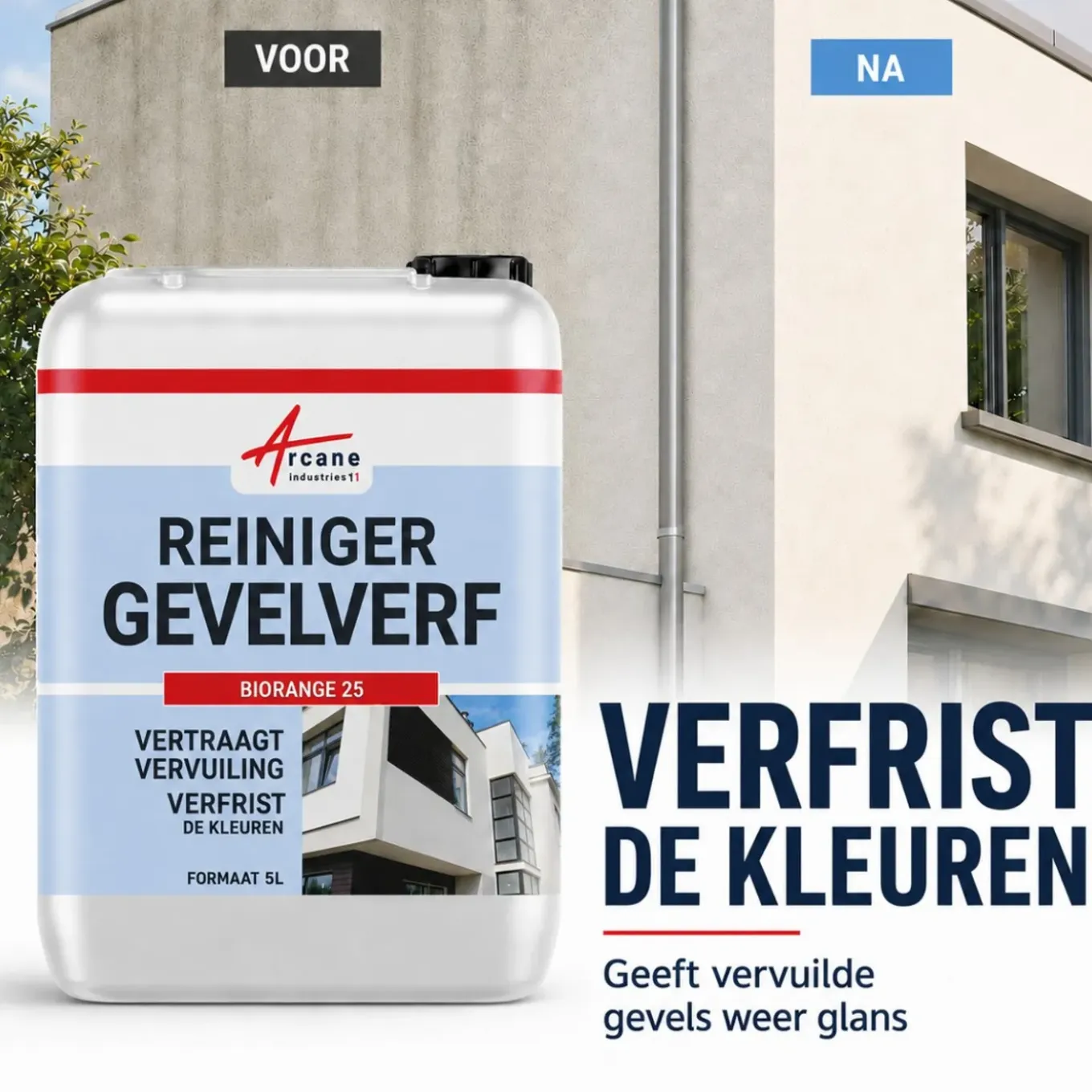 Arcane Industries - Reiniger Renovator Pleisterwerk Gevel - Gevelrenovator - 200 L