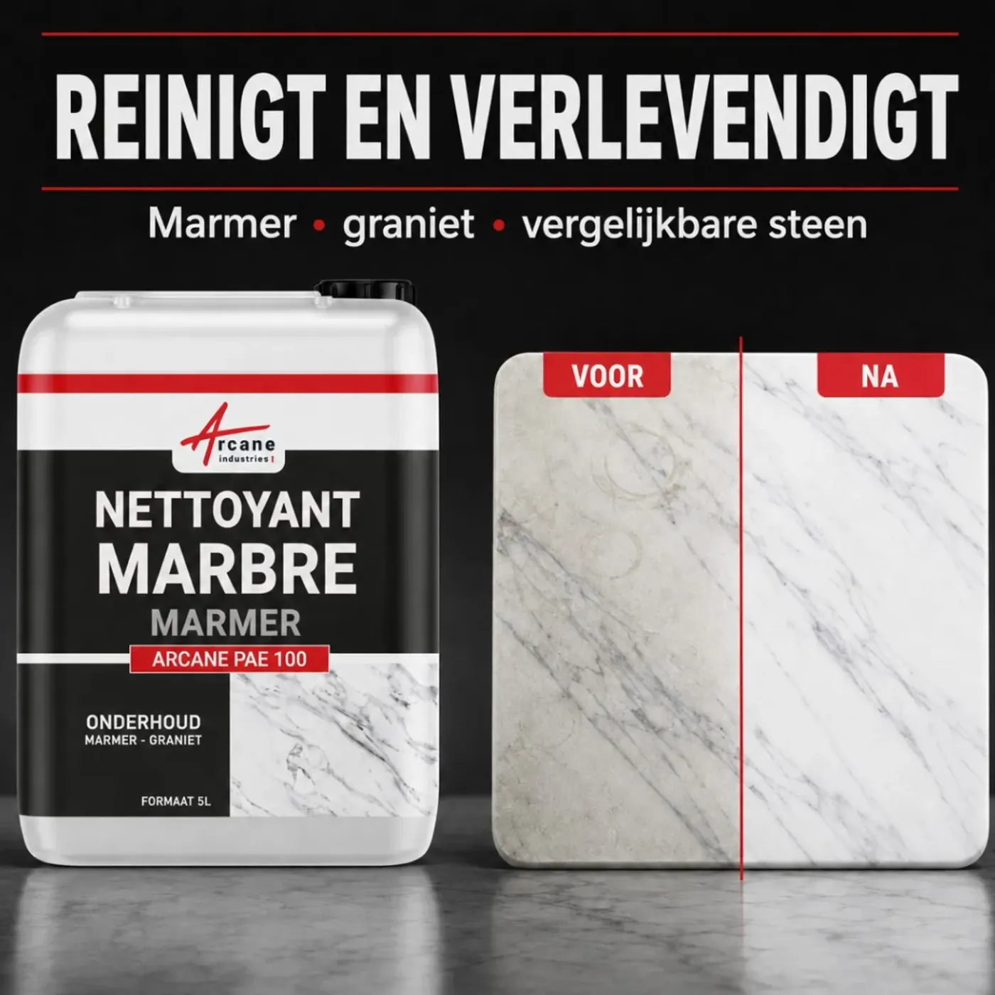 ARCANE INDUSTRIES - Reiniger Renovatie Graniet Steen Schouw - 200 L