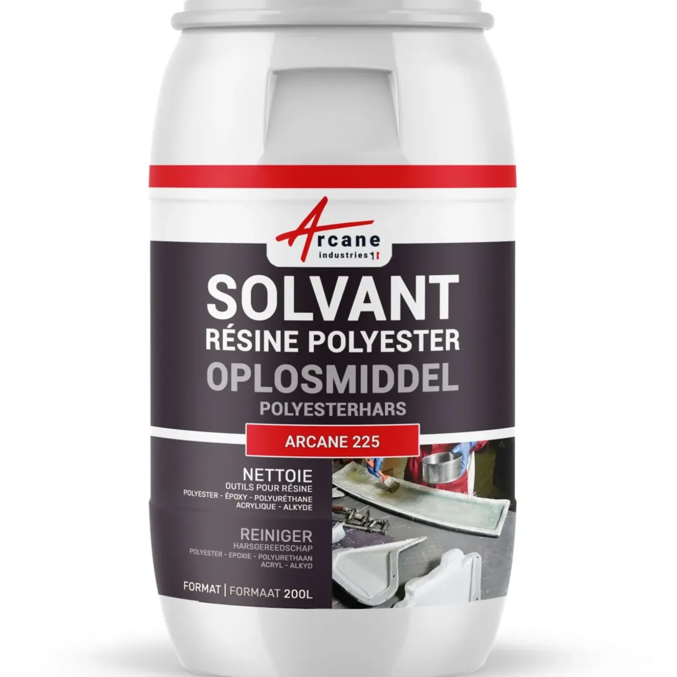 Arcane Industries - Reiniger Voor Polyester Synthetische Natuurlijke Hars, Gel Coat... - 200 L