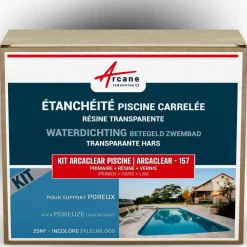 ARCANE INDUSTRIES - Waterdichting Betegeld Zwembad Transparant - 25 M², Poreuze Ondergrond