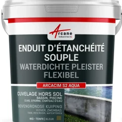 ARCANE INDUSTRIES - Waterdichtingspleister Voor Opzetzwembad Bruingrijs Dichtbij Ral 7013 - 4 Kg