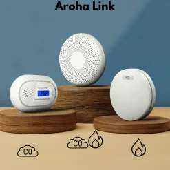 Aroha Link Hittemelder / Rookmelder Sleep Line - Slaapkamer Vriendelijk Zonder Led - 1 Stuks
