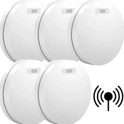 Aroha Link Rookmelder - Koppelbaar - 10 Jaar Batterij - Onderling Gekoppelde Brandmelder - 5 Set