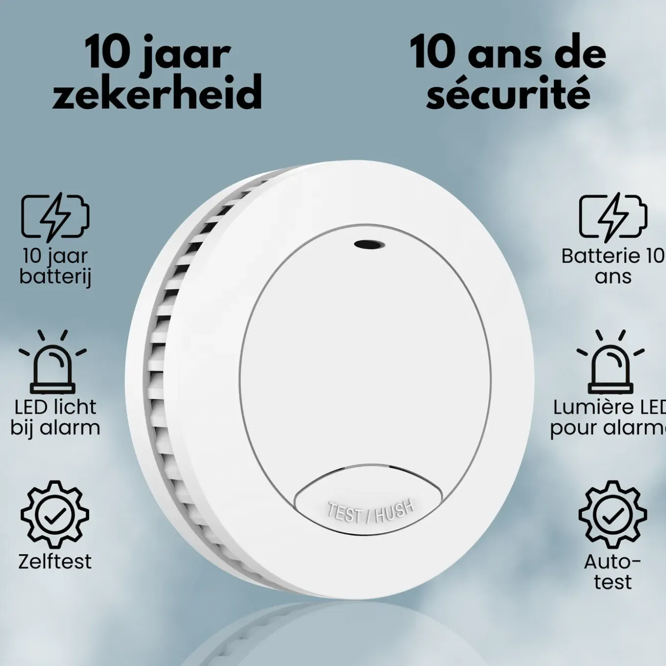 Aroha Safety Pro Mini Rookmelder Sleep Line - 10 Jaar Batterij - Brandmelder Zonder Led - 1 Stuks