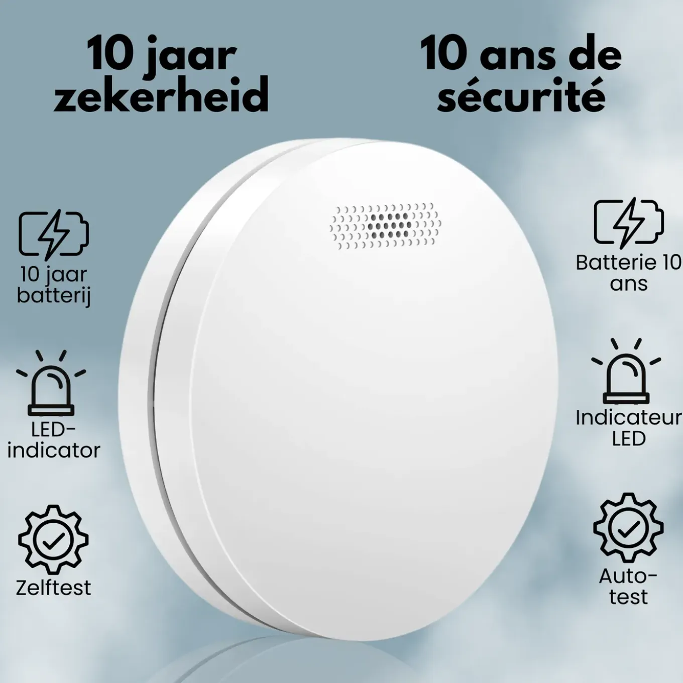 Aroha Smart Connect & Link Rookmelder Wifi - 10 Jaar Batterij - Koppelbare Brandmelder - 3 Set