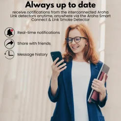 Aroha Smart Connect & Link Rookmelders & Combimelder - Koppelbare Brandpreventieset Wifi - 4 Set