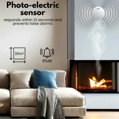 Aroha Smart Connect & Link Rookmelders & Combimelder - Koppelbare Brandpreventieset Wifi - 4 Set