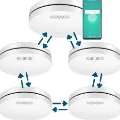 Aroha Smart Connect & Link Rookmelder Wifi - 10 Jaar Batterij - Koppelbare Brandmelder - 5 Set