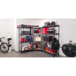 AR Shelving Stellingkast GARAGE- Rivet M - 180x90x45cm - Draagkracht 300kg - Antraciet
