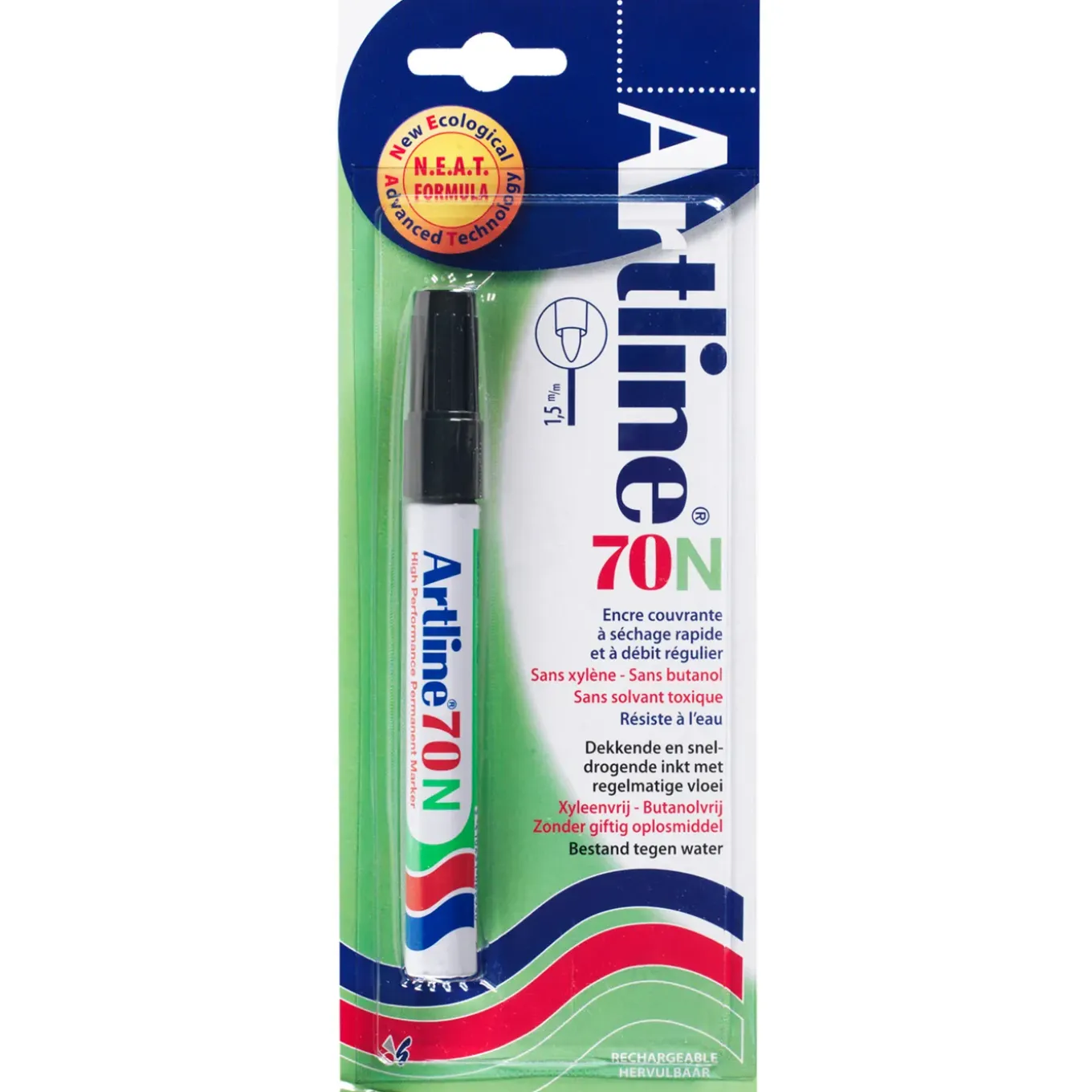 Artline - Marker - 70N - Permanent - Zwart 1,5m