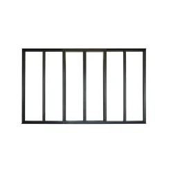 Atelier Binnenschuifraam - Aluminium - Helder Gehard Glas - 108x183,2cm