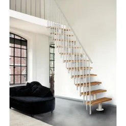 Atrium Modulaire Trap – Dixi Vertical 70 – 12 Treden – Beuken – Ral 9003