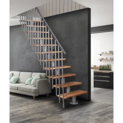Atrium Modulaire Trap – Dixi Vertical 80 – 13 Treden – Beuken – RAL 9006