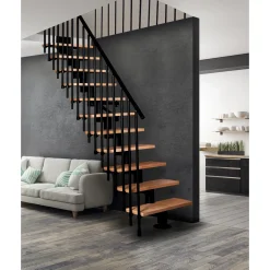 ATRIUM Modulaire Trap – Dixi Vertical 70 – 12 Treden – Eiken – Ral 9005