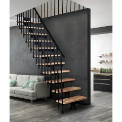 ATRIUM Modulaire Trap – Dixi Vertical 80 – 13 Treden – Beuken – RAL 9005
