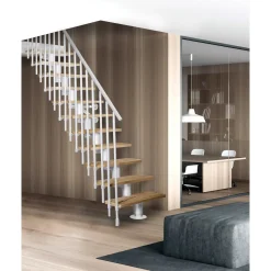 ATRIUM Modulaire Trap – Dixi Vertical 70 – 12 Treden – Eiken – Ral 9003