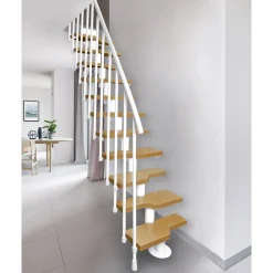 Atrium Modulaire Trap – Mini Vertical – 12 Treden – Beuken – Ral 9003