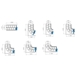 Atrium Modulaire Trap – Mini Vertical – 12 Treden – Beuken – Ral 9003
