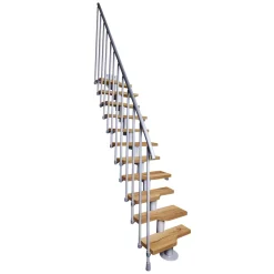 Atrium Modulaire Trap – Mini Vertical – 13 Treden – Eiken – RAL 9006