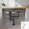 AURALUM Spoelbak 2 Baks 75x45x19cm Zwart Roestvrij Staal 304 met Verdeler en Afvoerset